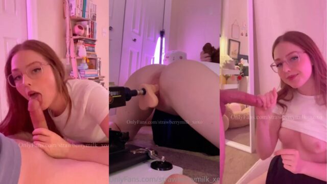 Strawberrymilk Homemade Blowjob And Machine Fuck Onlyfans Video Leaked