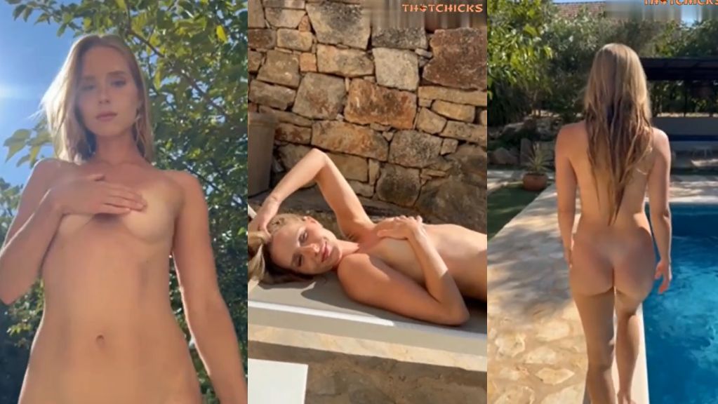 Caroline Zalog Naked Sunbath Onlyfans Video Leaked