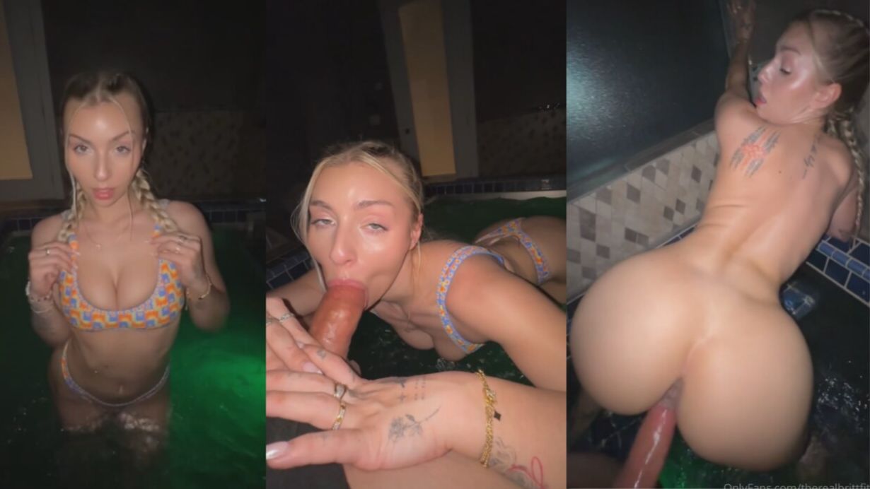 Therealbrittfit Private Hottub Fuck Onlyfans Video Leaked