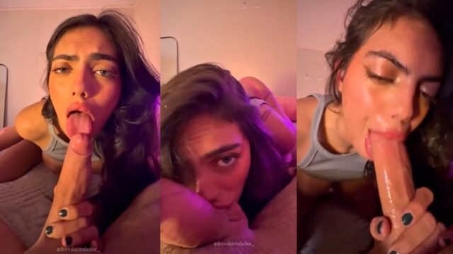 Brenda Trindade POV Sloppy Close Up Rough Blowjob Onlyfans Video Leaked