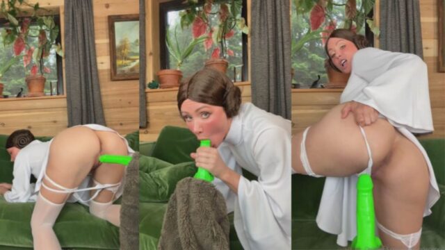Sara Underwood Princess Leia Green Dildo Blowjob Onlyfans Video Leaked
