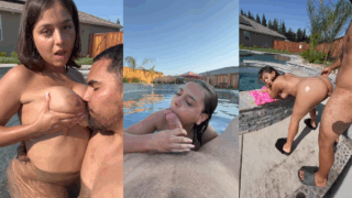 Taliya And Gustavo POV Poolside Doggy Sextape Onlyfans Video Leaked