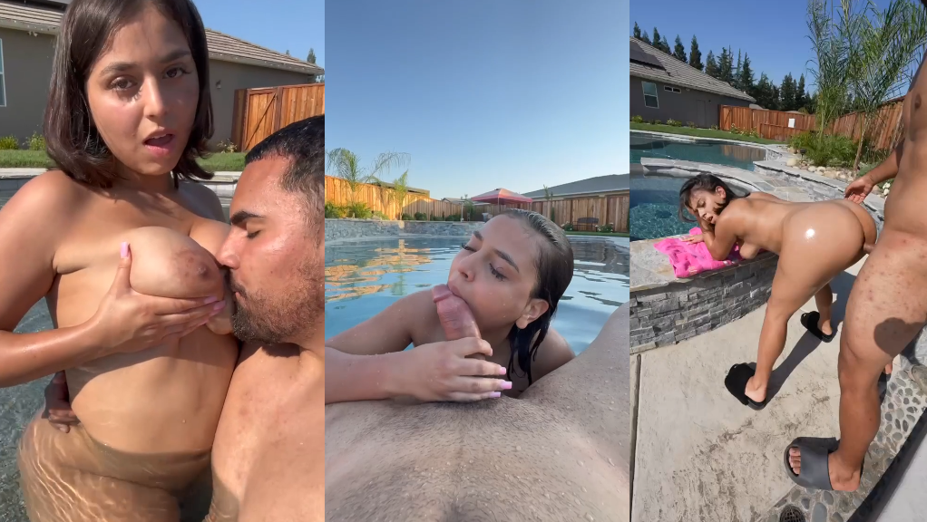 Taliya Jordan And Gustavo POV Poolside Doggy Sextape Onlyfans Video Leaked