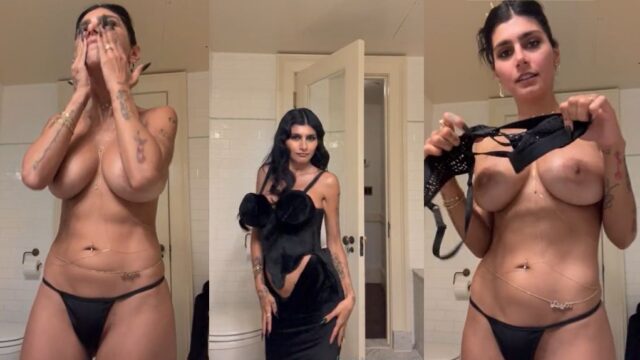 Mia Khalifa Black Dress Nude Sextape Onlyfans Video Leaked