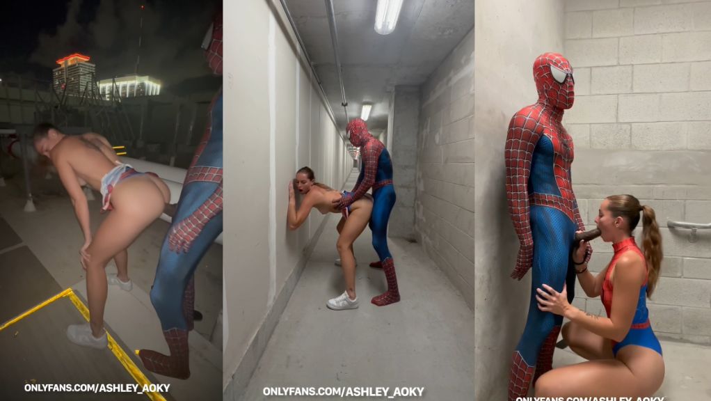Ashley Aoky Gets Pounded In Spidey Suits With BF Onlyfans Video Leaked