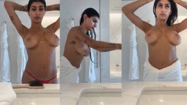 Mia Khalifa Nude Post Shower Routine Onlyfans Video Leaked
