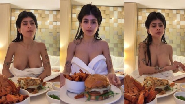 Mia Khalifa Dinner Time Nude Sextape Onlyfans Video Leaked