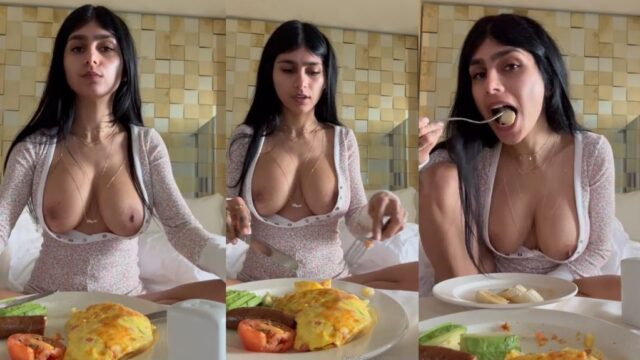 Mia Khalifa Morning Breakfast Nude Routine Onlyfans Video Leaked
